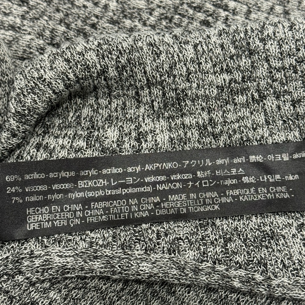 Zara Knit Marled Gray Asymmetrical open back top Small - Picture 4 of 5